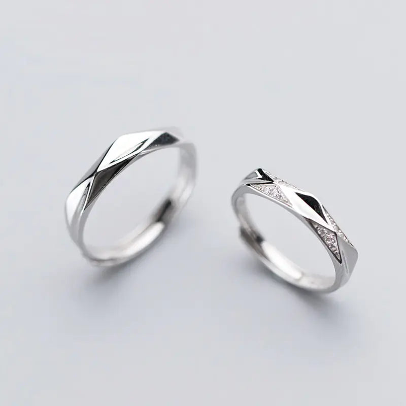 925er Silber Couple Ringe